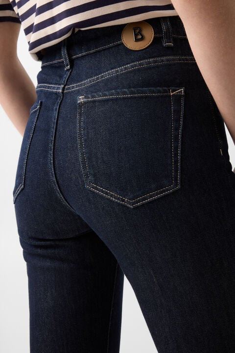 Flared Fit Jeans Devin In Dark Denim Blue