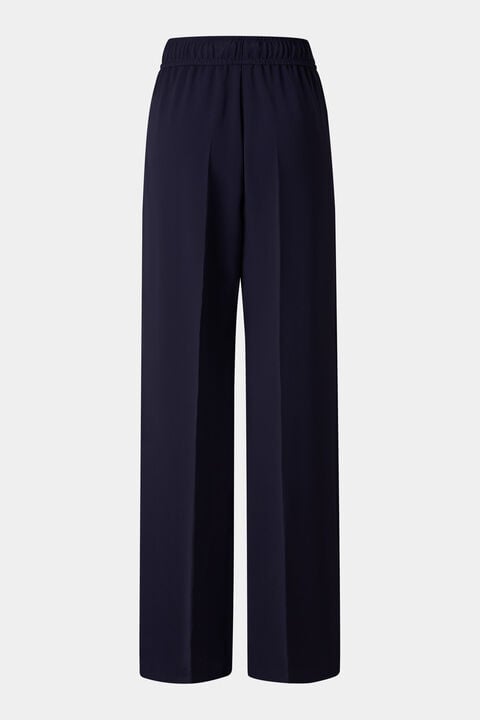 Enny Crepe Trousers In Navy Blue