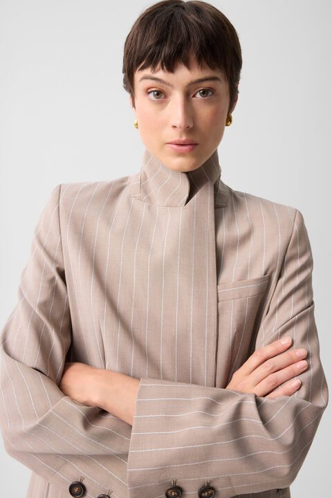Virgin Wool Blazer Janina In Camel