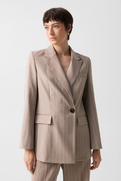 Virgin Wool Blazer Janina In Camel