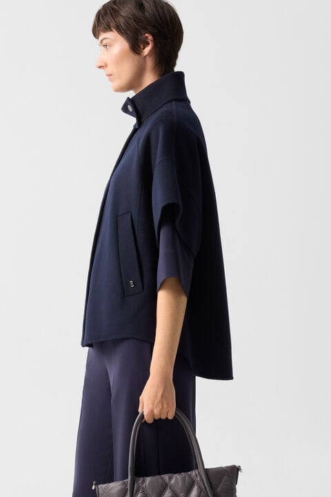 Wool Waistcoat Venice In Navy Blue