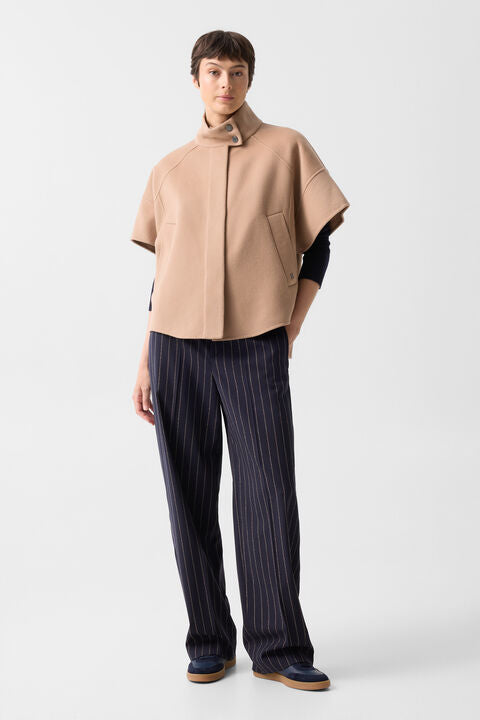 Wool Waistcoat Venice In Camel