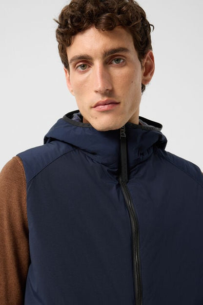 Clion Lightweight Down Waistcoat In Navy Blue