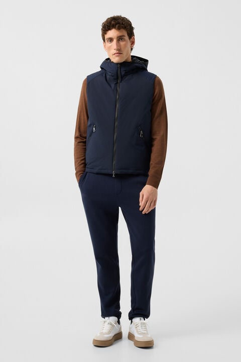 Clion Lightweight Down Waistcoat In Navy Blue