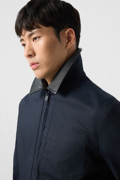 Twill Jacket Mirco In Navy Blue