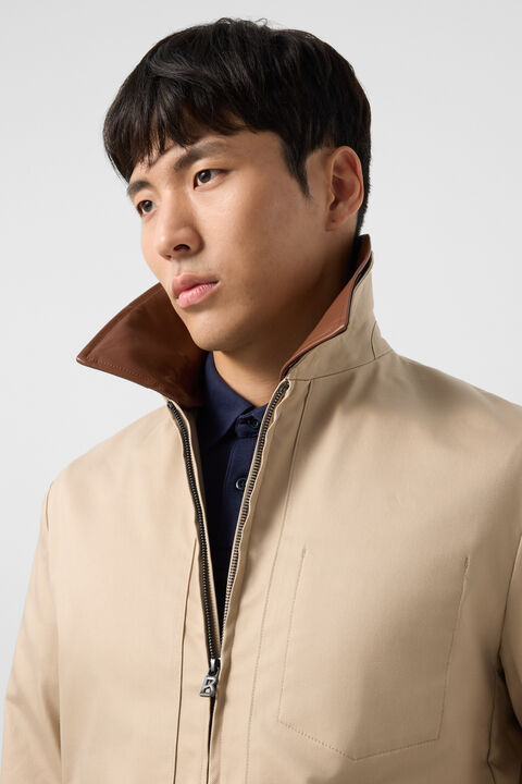 Twill Jacket Mirco In Beige