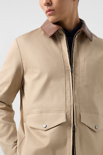 Twill Jacket Mirco In Beige