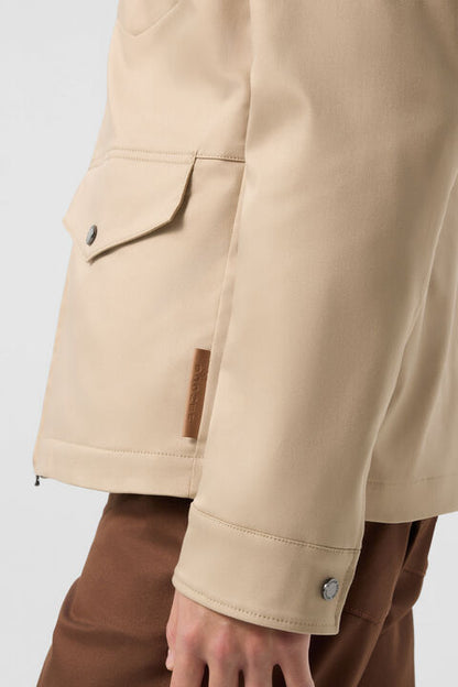 Twill Jacket Mirco In Beige