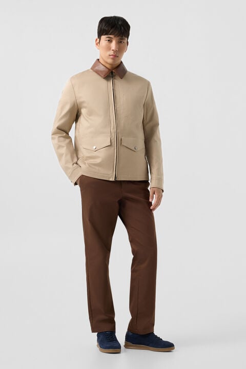 Twill Jacket Mirco In Beige