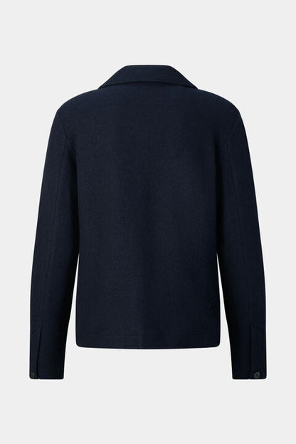 Wool Overshirt Blanco In Navy Blue