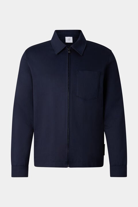 Xaver Jersey Jacket In Navy Blue