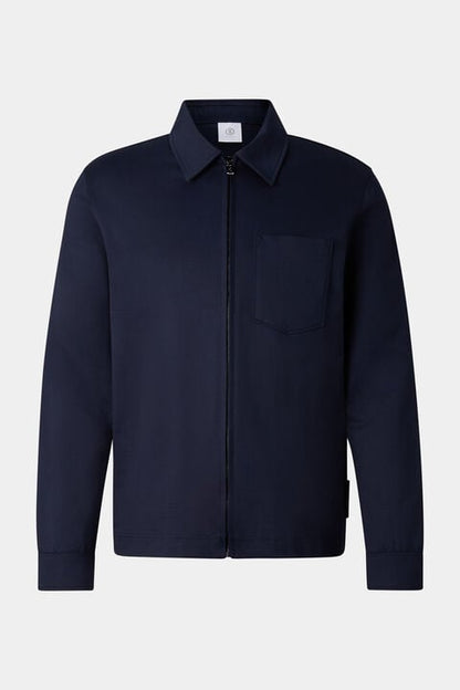 Xaver Jersey Jacket In Navy Blue
