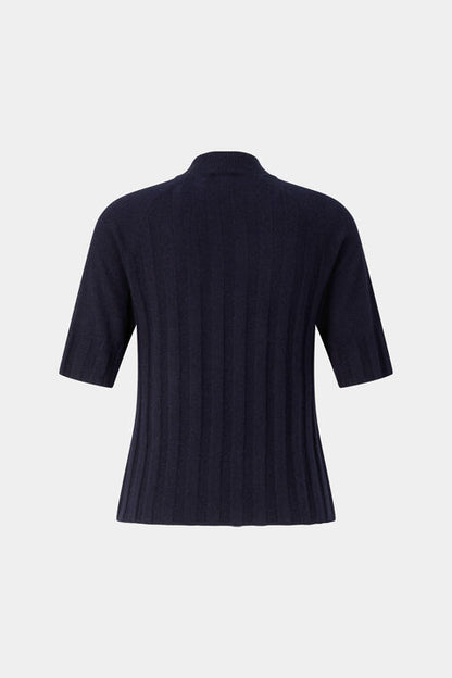 Virgin Wool Cashmere Shirt Tina In Navy Blue