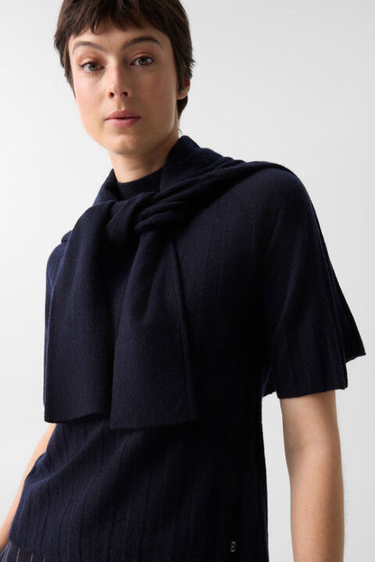 Virgin Wool Cashmere Shirt Tina In Navy Blue