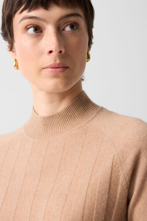 Virgin Wool Cashmere Shirt Tina In Camel