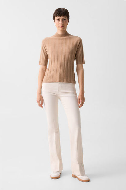 Virgin Wool Cashmere Shirt Tina In Camel