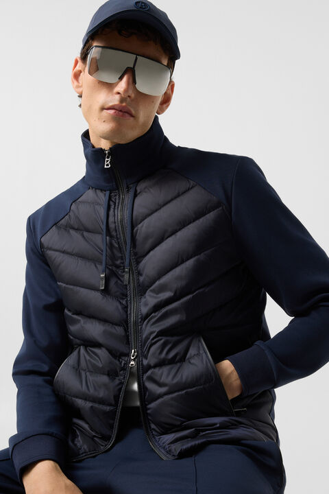 Baker Down Jersey Jacket In Navy Blue