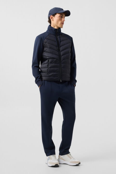 Baker Down Jersey Jacket In Navy Blue