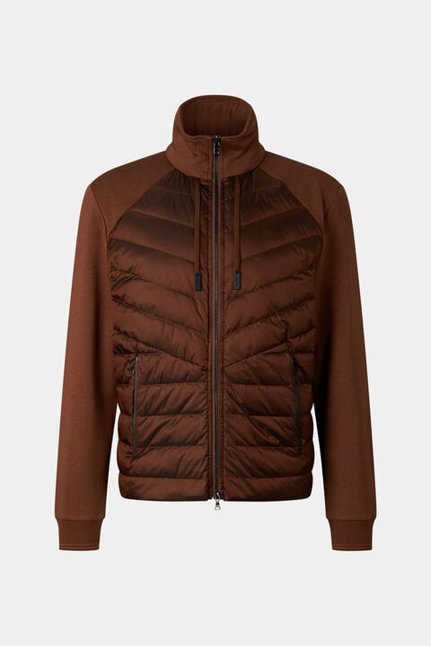 Baker Down Jersey Jacket In Brown