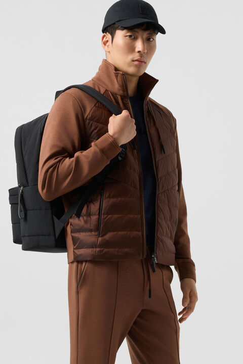Baker Down Jersey Jacket In Brown