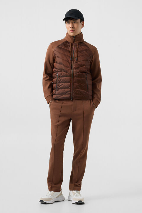 Baker Down Jersey Jacket In Brown