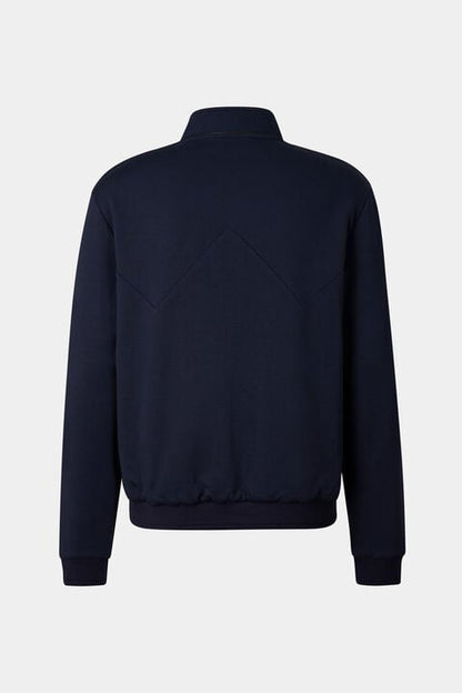 Spencer Jersey Jacket In Navy Blue