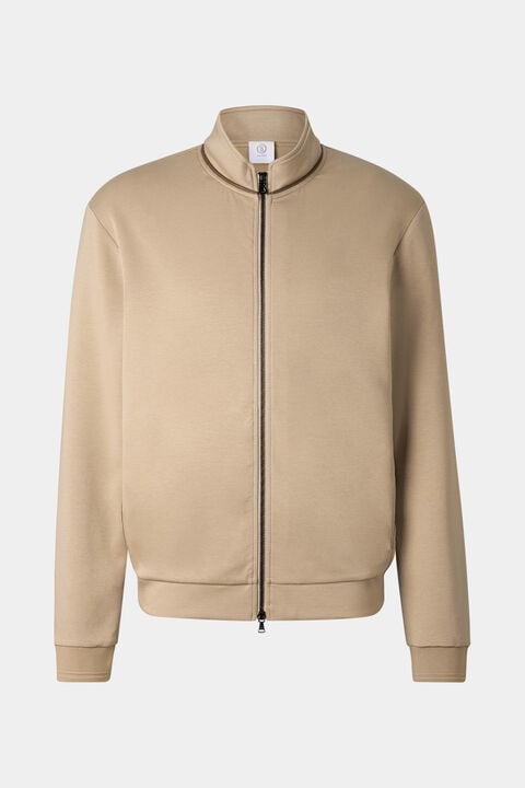 Spencer Jersey Jacket In Beige