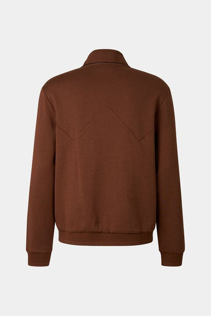 Spencer Jersey Jacket In Brown