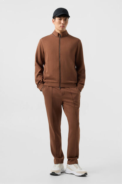 Spencer Jersey Jacket In Brown