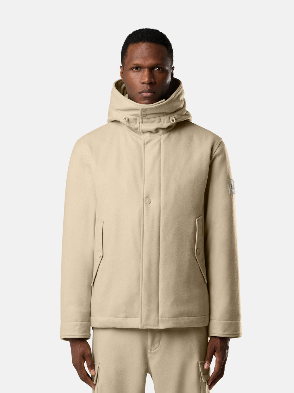 4100103 WOOL NYLON FLANNEL_STONE ISLAND GHOST