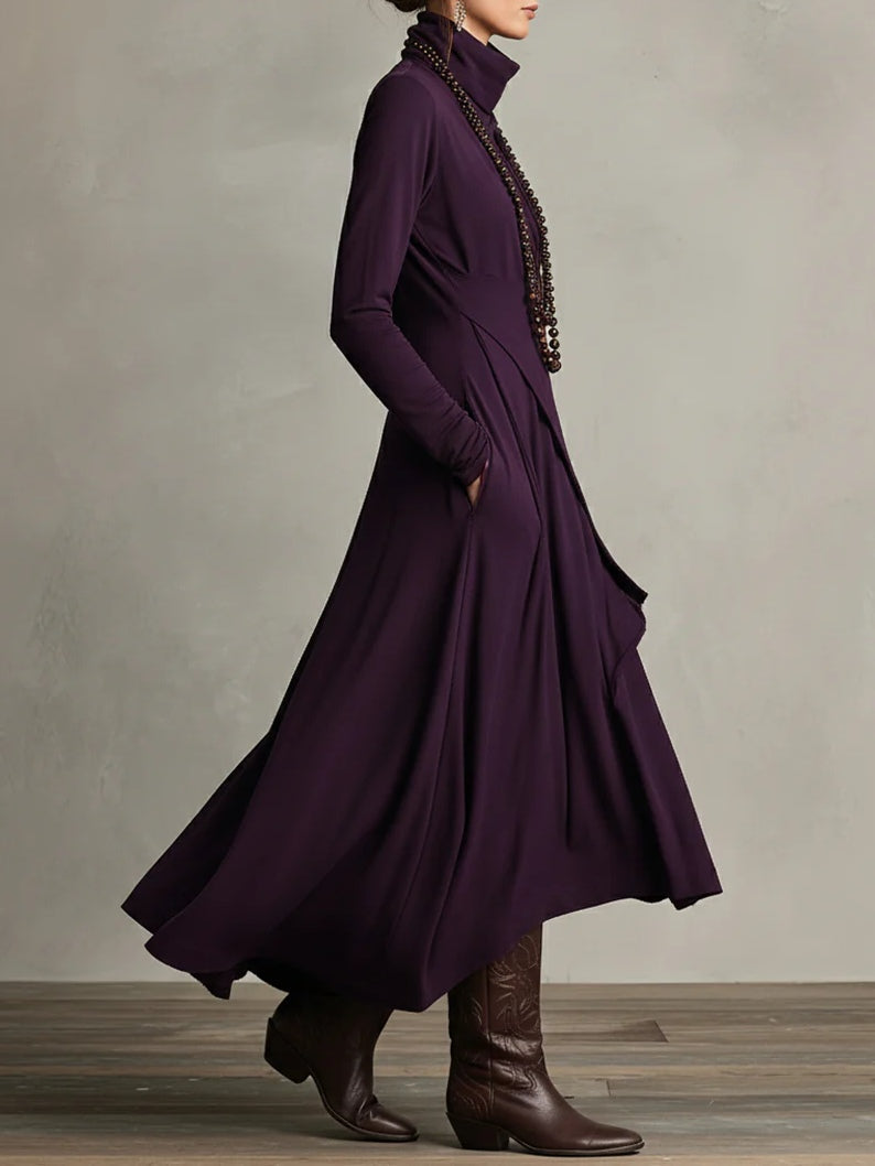 Elegant Casual Asymmetrical Maxi Dress