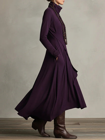 Elegant Casual Asymmetrical Maxi Dress