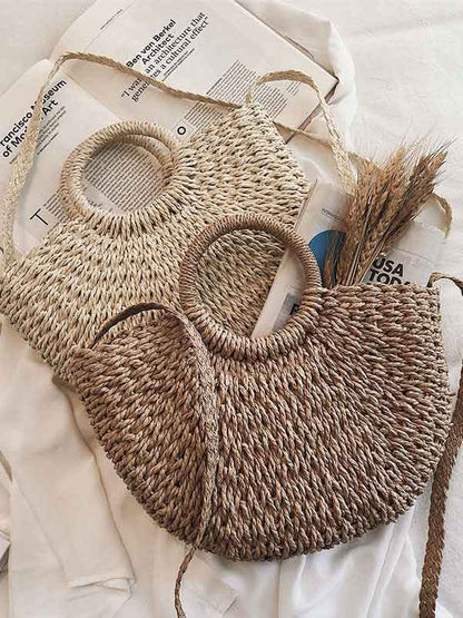 Cotton Hemp Moon Square Handy Beach Retro Bag