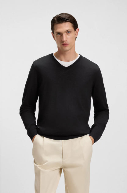 SLIM-FIT V-NECK SWEATER IN VIRGIN WOOL