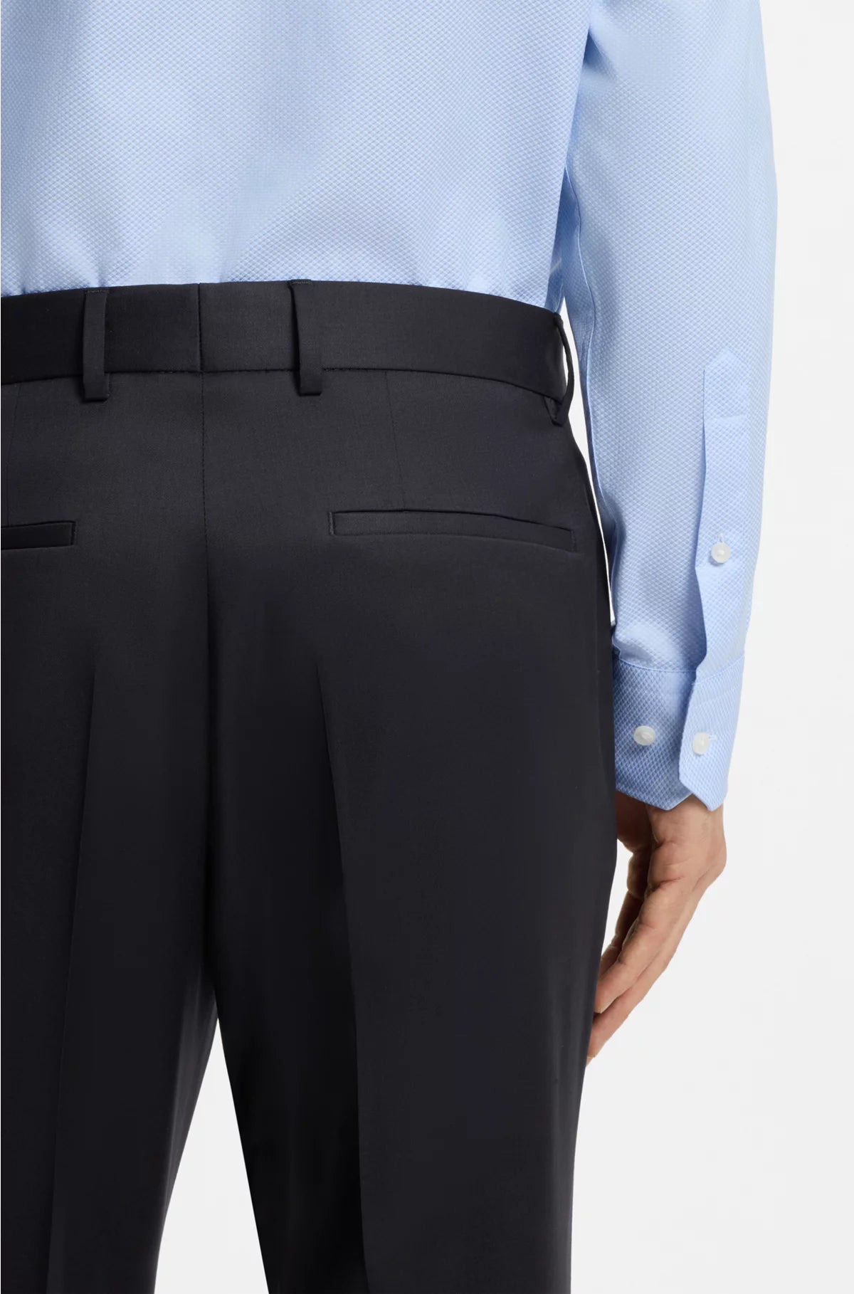 SLIM-FIT TROUSERS IN VIRGIN-WOOL SERGE