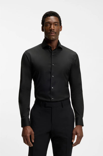 SLIM-FIT SHIRT IN EASY-IRON COTTON-BLEND POPLIN