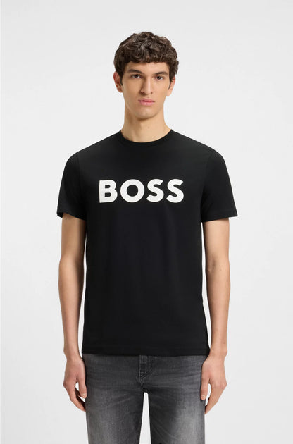 COTTON-JERSEY T-SHIRT WITH LARGE LOGO PRINT