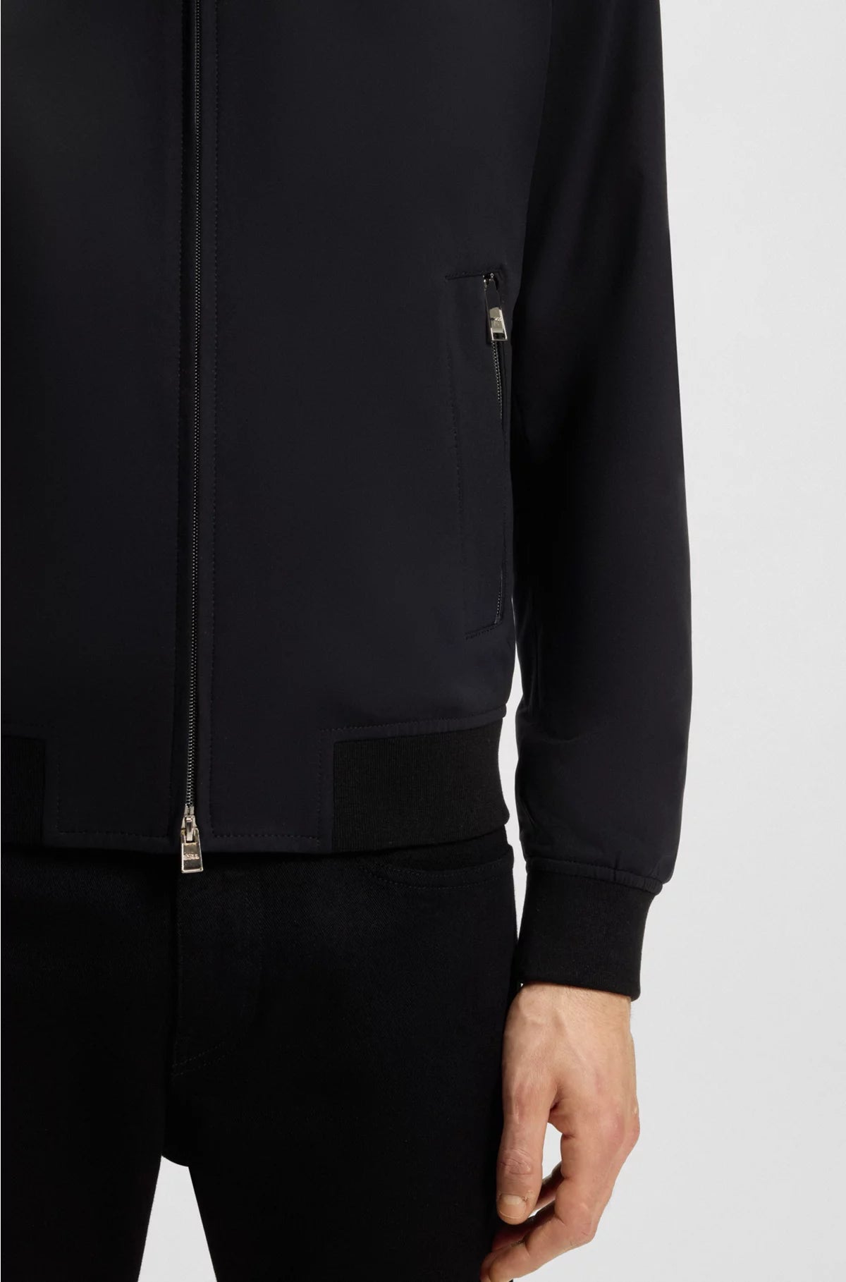 SLIM-FIT JACKET IN PERFORMANCE-STRETCH JERSEY