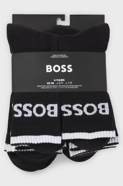 SIX-PACK OF RIBBED SHORT SOCKS IN A COTTON BLEND