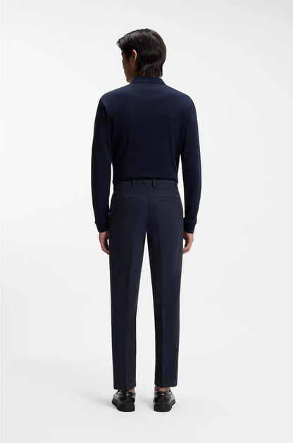 SLIM-FIT TROUSERS IN STRUCTURED STRETCH COTTON