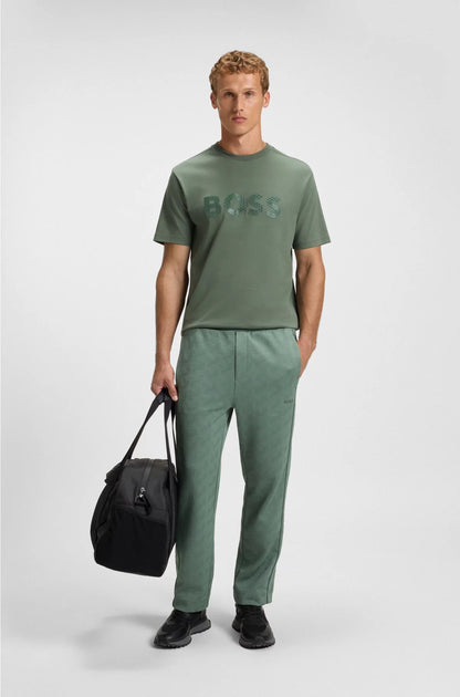 COTTON-JERSEY T-SHIRT WITH STRUCTURED LOGO