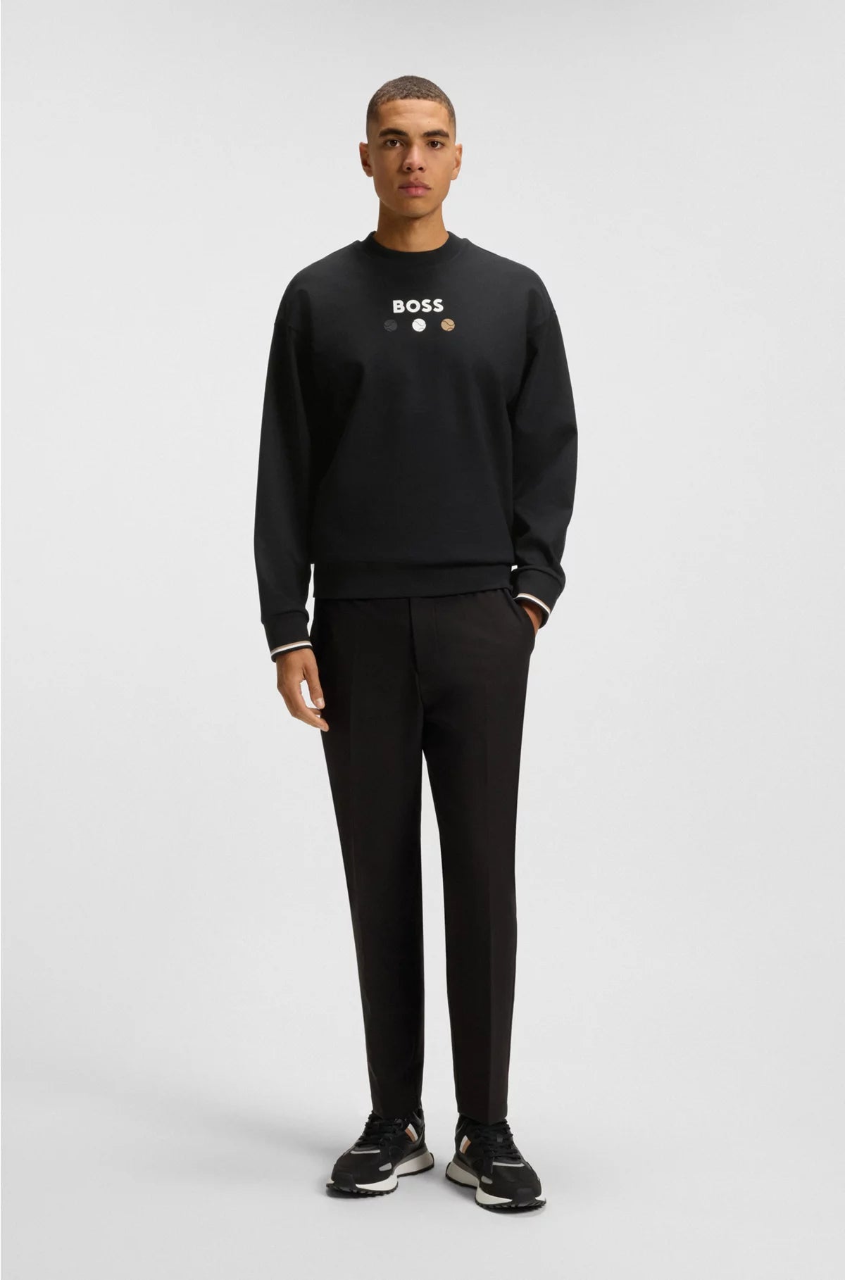 COTTON-TERRY SWEATSHIRT WITH LOGO DETAIL