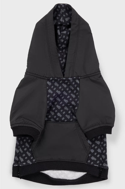 DOG HOODIE WITH MONOGRAM PATTERN