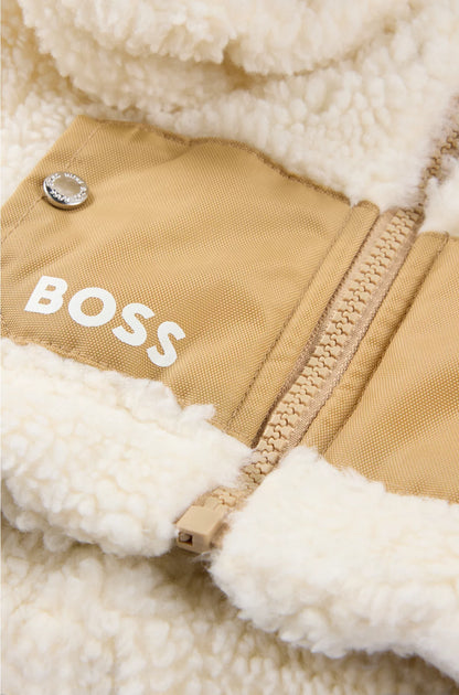 DOG FLEECE JACKET WITH DOUBLE B MONOGRAM