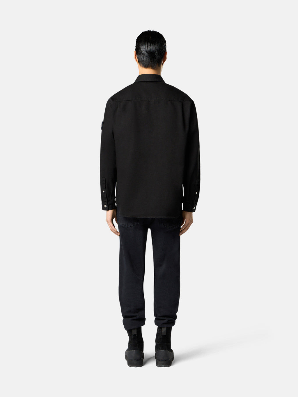 J100007 STRETCH BLACK DENIM-RINSED